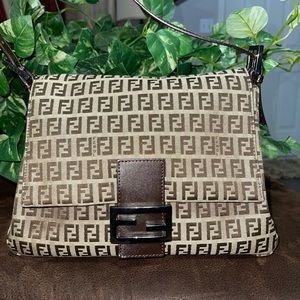 FENDI zucchino Vintage Authentic Mamma baguette